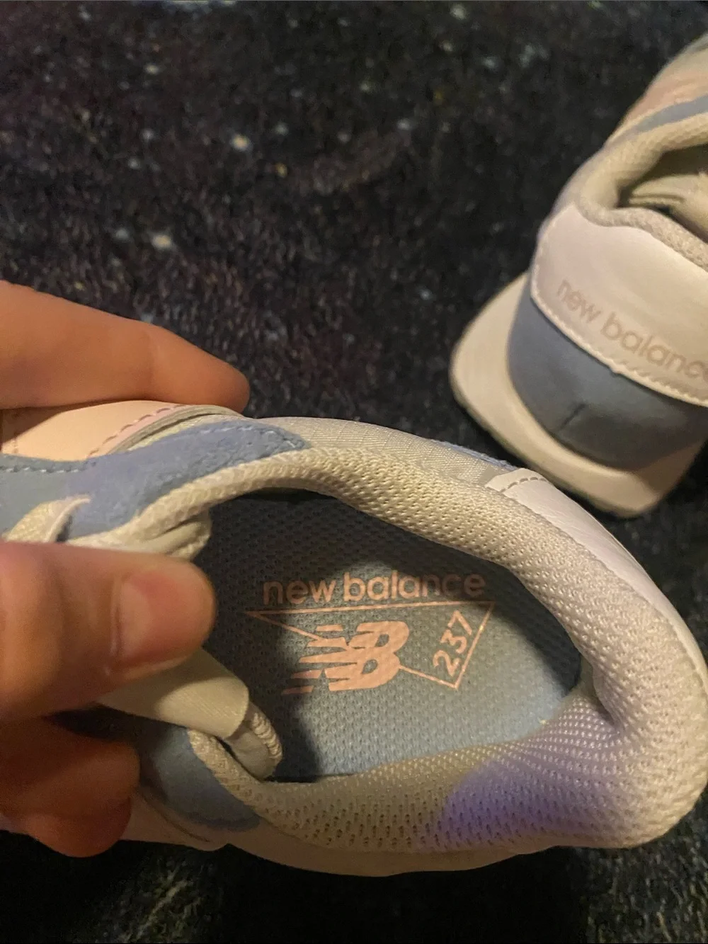 New Balance Retro Runner in Light Blue & Pale Pink